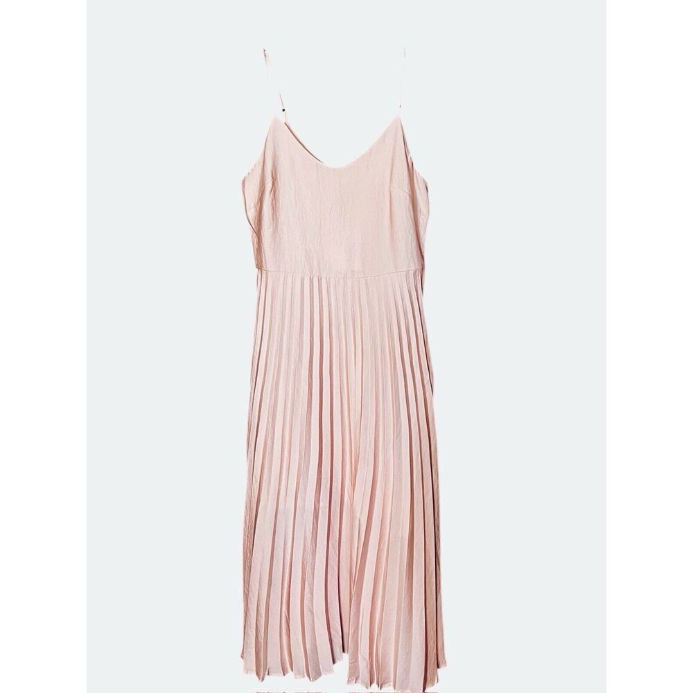 FOURTEENTH PLACE PINK PLEATED MIDI SUN DRESS SIZE S / SMALL NWT